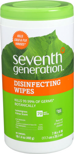 Seventh Generation - Wipes Multi-Surface Disinfecting, 70 Ct