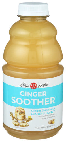 Ginger People - Ginger Soother, Ginger with Lemon and Honey, 32 Fl Oz | Pack of 12