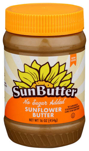 SunButter - No Sugar Added Sunflower Butter, 16oz | Pack of 6