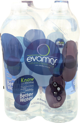 Evamor - Natural Alkaline Artesian Water, 4 Pack | Pack of 2