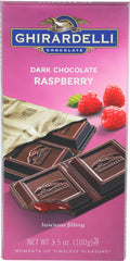 Ghirardelli - Bar Dark Chocolate and Raspberry, 3.5 Oz | Pack of 12