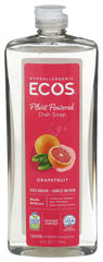 Ecos - Dishmate Dish Liquid Grapefruit, 7.39 oz | Pack of 6