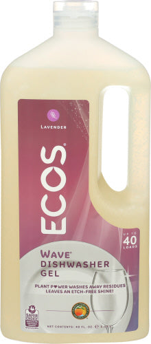 ECOS - Squeeze Bottle Lavender Scent Wave Gel Dishwasher Detergent, 40 Oz