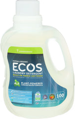 ECOS - Lemongrass Scented Liquid Laundry Detergent, 100 Oz | Pack of 4