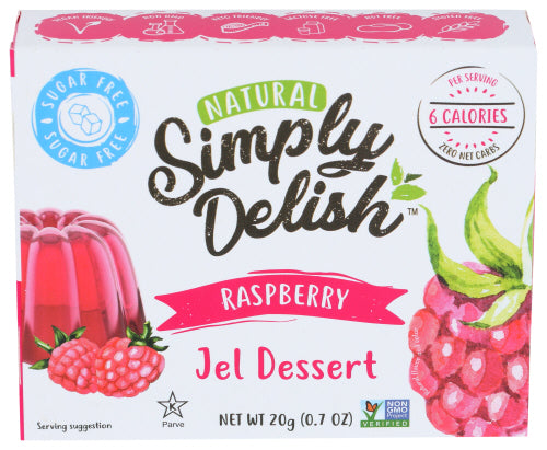 Simply Delish - Rasberry Jel Dessert, 0.7 Oz | Pack of 6