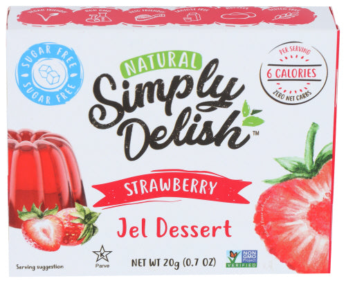 Simply Delish - Strawberry Jel Dessert, 0.7 Oz | Pack of 6