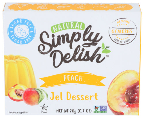 Simply Delish - Peach Jel Dessert, 0.7 Oz | Pack of 6