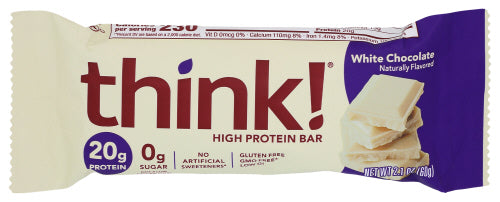 Think! - White Chocolate Protein Bar,  2.1 Oz | Pack of 10