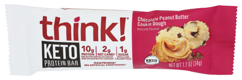 Think! - Keto Protein Chocolate Peanut Butter Cookie Dough , 1.2 oz  | Pack of 10