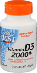 Doctor's Best - Vitamin D3 2000IU, 80 Softgels