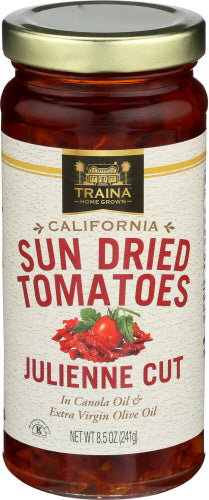 TRAINA - Tomato Sun Dried OIL, 8.5 OZ | Pack of 12