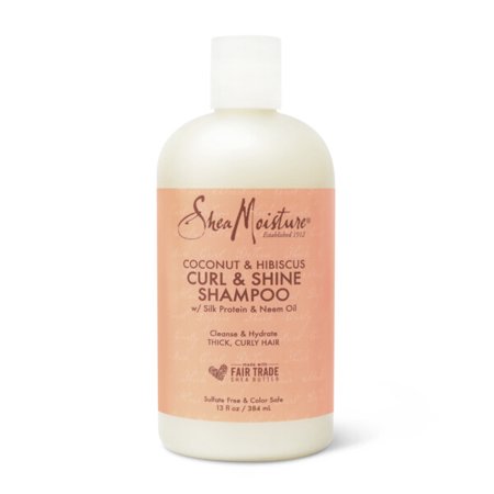 SheaMoisture - Coconut and Hibiscus Curl Enhancing Moisturizing Daily Shampoo Unscented, 13 Fl Oz | Pack of 4