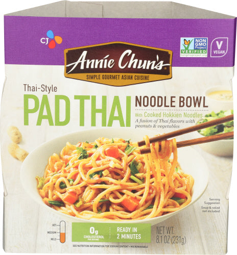 Annie Chun's - Vegan Noodle Bowl Pad Thai, 8.1oz  | Pack of 6