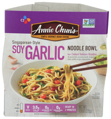 Annie Chuns - Singaporean-Style Soy Garlic Noodle Bowl, 7.9 oz | Pack of 6