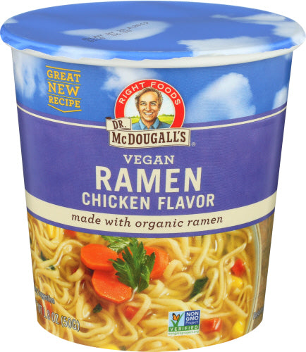 Dr. McDougall's - Ramen Chicken Soup with Noodles, 1.8 Oz | Pack of 6