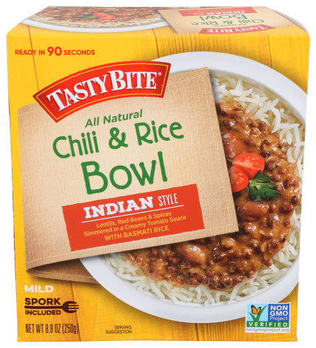 Tasty Bite - Basmati Rice Indian Style Mild Chili & Rice Bowl, 8.8 Oz | Pack of 6