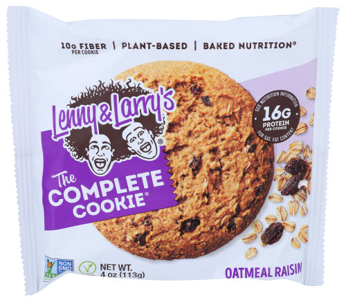 Lenny & Larry's - The Complete Cookie Oatmeal Raisin, 4 oz | Pack of 12