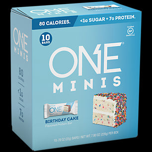 Onebar - Minis Protein Bar - Birthday Cake, 10 Count | Pack of 6