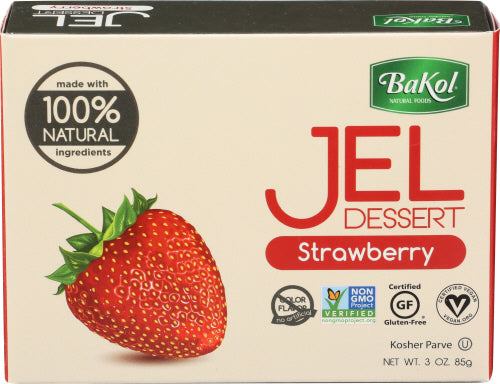 Bakol - Jel Dessert - Strawberry, 3 oz - Pack of 12