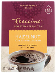 Teeccino - Herbal Tea Hazelnut Roasted, 10ct | Pack of 6