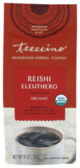 Teeccino - Organic Reishi Eleuthero Mushroom Herbal Coffee, 10 Oz | Pack of 6