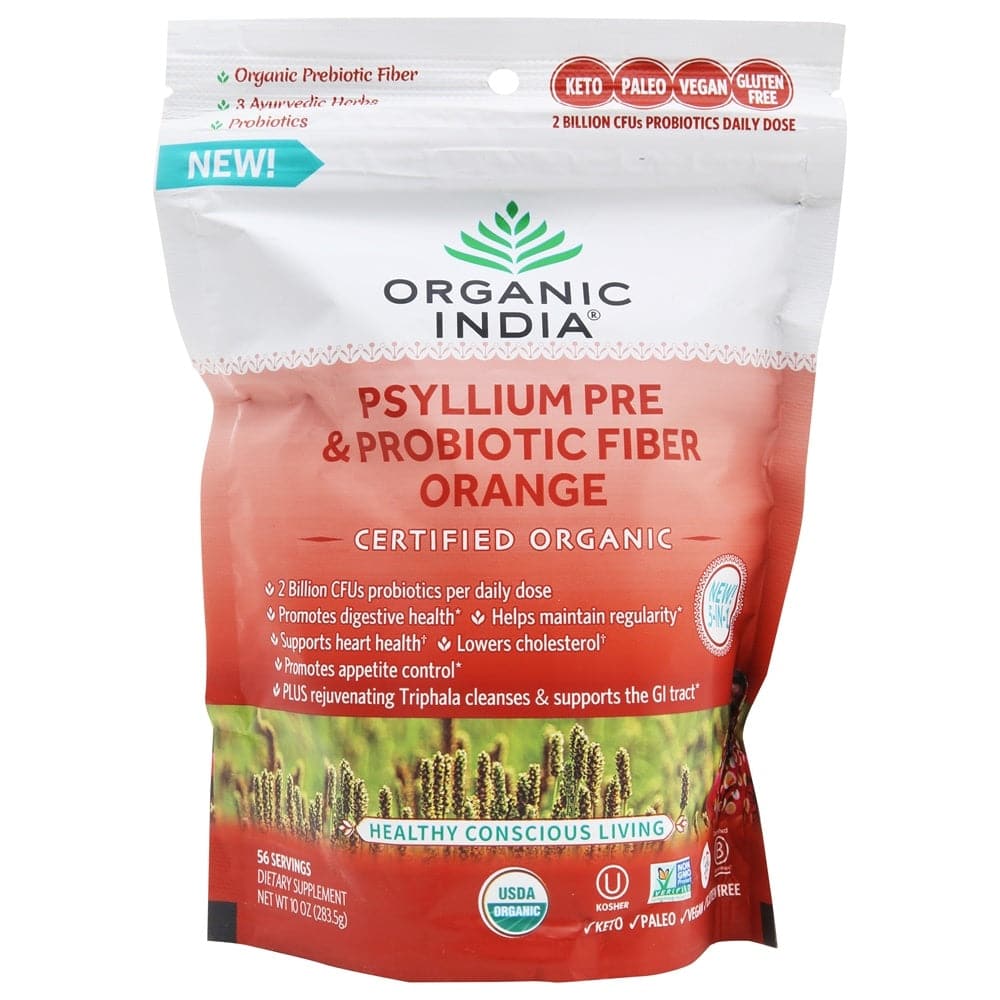 Organic India - Psyllium Pre & Probiotic Fiber Orange, 10 oz