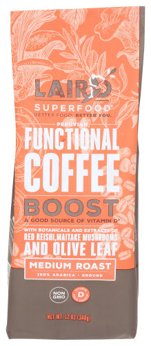 Laird Superfood - Coffee Superfood Boost, 12 Oz. | Pack of 6