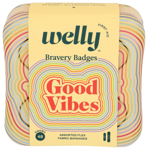 Welly - Bravery Badges Good Vibes, 48 count  | Pack of 6