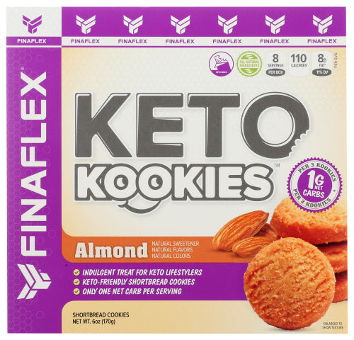 Finaflex - Keto Kookies Almond Shortbread Cookies, 6 Oz | Pack of 12