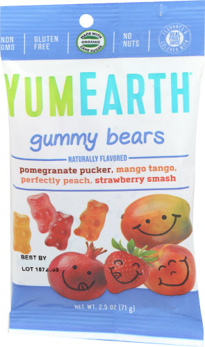 YumEarth - Gummy Bears, 2.5 Oz | Pack of 12