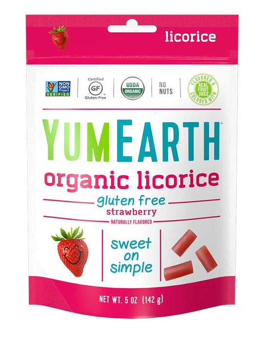 Yum Earth Organic Licorice Gluten Free Strawberry 5 Oz
 | Pack of 12