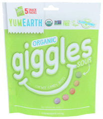 Yum Earth - Organic Giggles Sour Chewy Candy Bites, 2.5 Oz | Pack of 12