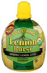 Volcano - Lemon Juice Organic Squeeze Bottle, 6.7 oz | Pack of 12