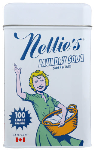 Nellies All Natural - Laundry Soda 100 Loads, 3.3 Lb | Pack of 6