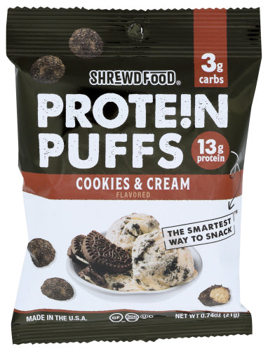 Shrewd Food - Cookies and Cream Protein Crisps, 0.74 oz | Pack of 16