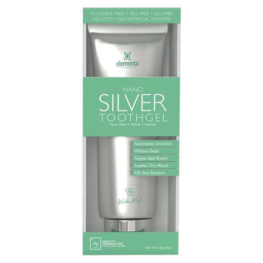 Elementa - Tooth Gel Nano Silver Winter Mint, 4 oz