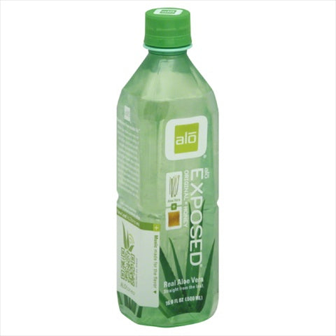 Alo - Aloe Vera Juice Drink Exposed Original + Honey, 16.9 oz | Pack of 12