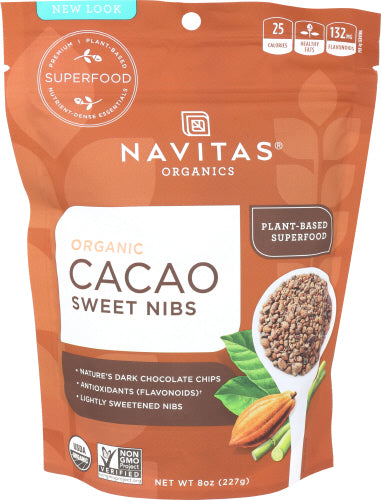 Navitas - Organic Cocoa Sweet Nibs, 8 Oz | Pack of 6