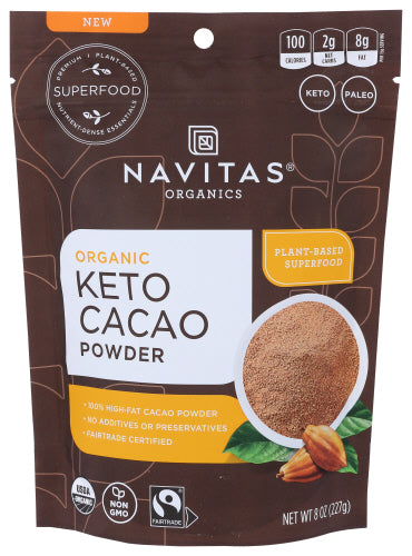 Navitas - Organic Keto Cacao Powder, 8 Oz | Pack of 6