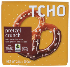 TCHO - Dark Chocolate Pretzel Bar, 2.5oz | Pack of 12