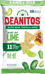 Beanitos - White Bean Chips Hint of Lime,10 Oz - Pack of 4