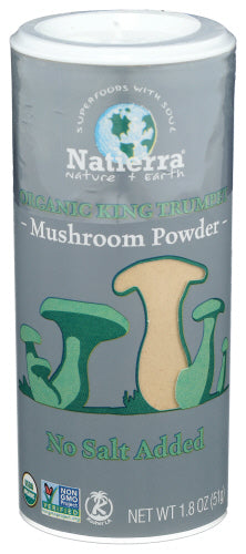 Natierra - Organic King Trumpet Mushroom Powder, 1.8 oz | Pack of 6