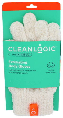 Cleanlogic - Exfoliating Bath Gloves, 1 Pair - Pack of 6