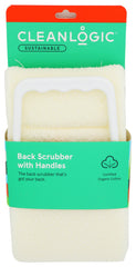 Cleanlogic - Exfoliating Bath & Shower Back Scrubber with Handles - Pack of 6