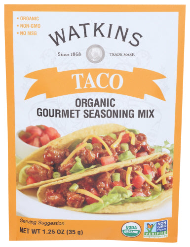 Watkins - Organic Taco Gourmet Seasoning Mix, 1.25 oz. | Pack of 12