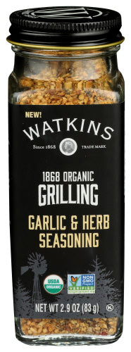 Watkins - 1868 Organic Grilling Garlic & Herb Seasoning, 2.9 Oz | Pack of 3