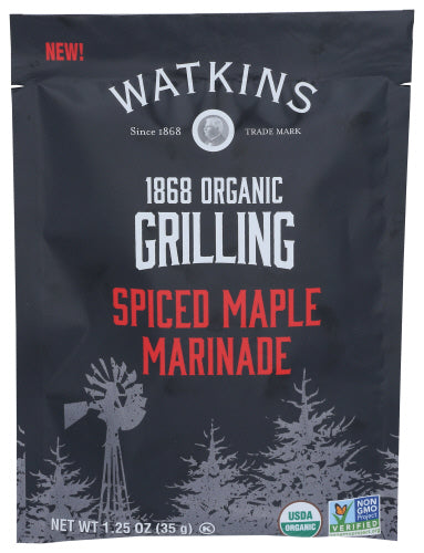 Watkins - 1868 Organic Grilling Spiced Maple Marinade, 1.25 Oz | Pack of 12