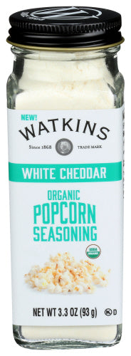 Watkins Inc. - Organic Popcorn Seasoning - White Cheddar, 3.3 Oz Jar | Pack of 3