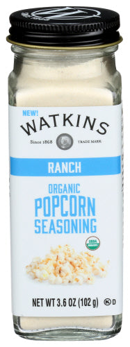 Watkins Inc. - Organic Popcorn Seasoning - Ranch, 3.6 Oz Jar | Pack of 3