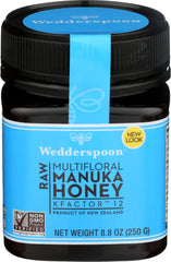 Wedderspoon- Raw Manuka Honey, KFactor 12, 8.8 OZ. | Pack of 6